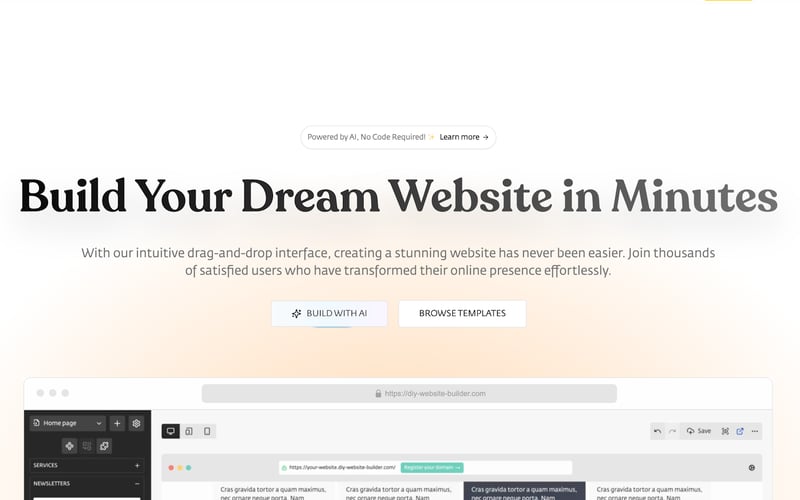 DIY-Website-Builder screenshot 1