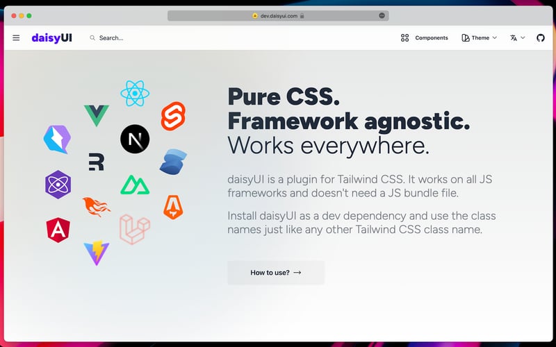 DaisyUI screenshot 2