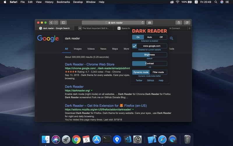 Dark Reader screenshot 2