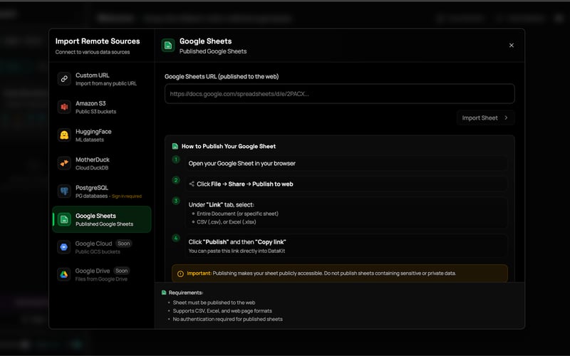 Datakit screenshot 3