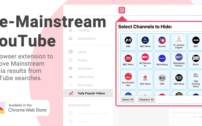De-Mainstream YouTube™ screenshot 1