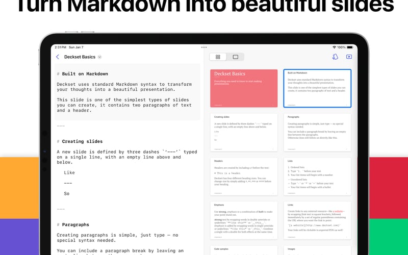 Deckset screenshot 1