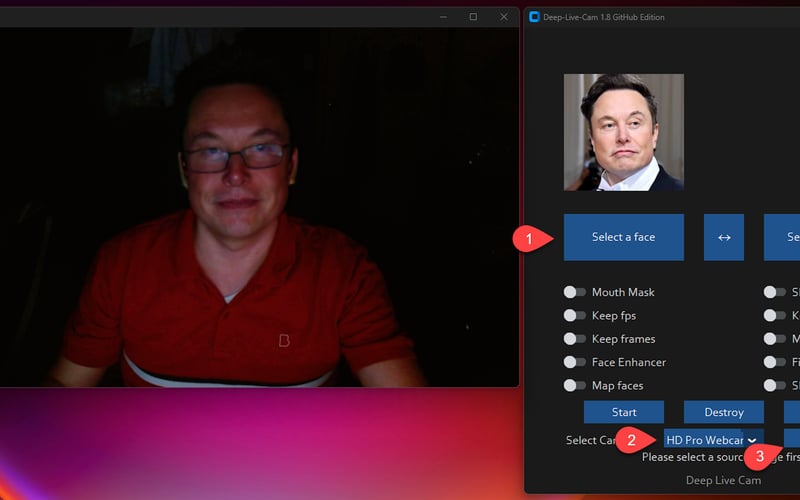 DeepLiveCam screenshot 1