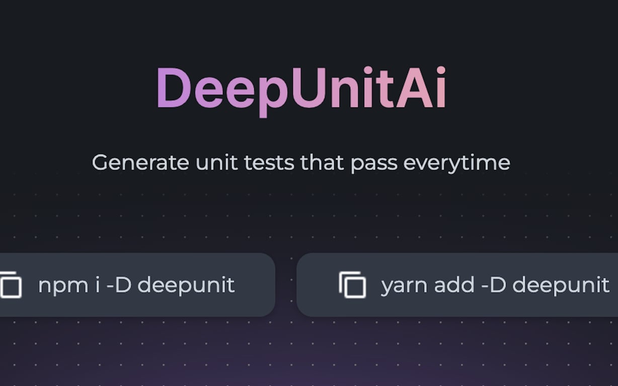 DeepUnit preview