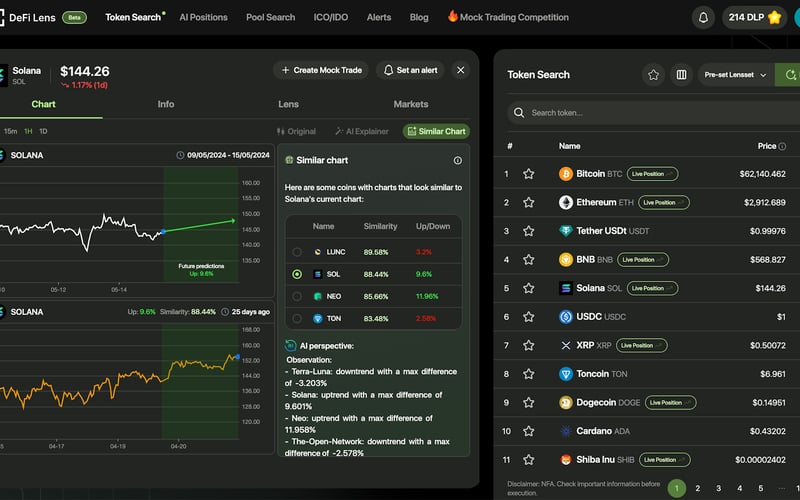 Defi Lens screenshot 2