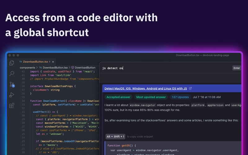 Devbook screenshot 2