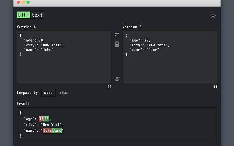 Diff Text screenshot 3