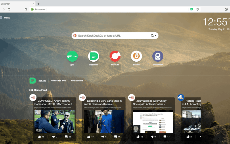 Dissenter Browser screenshot 2