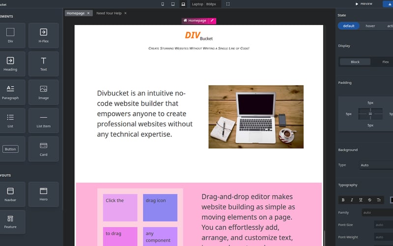 Divbucket screenshot 1