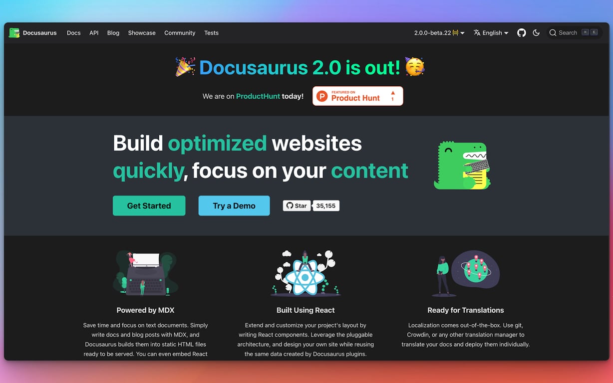 Docusaurus preview