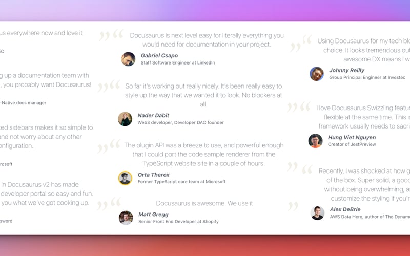 Docusaurus screenshot 2