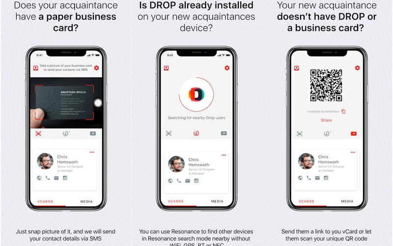 Drop: Exchange Contacts screenshot 1