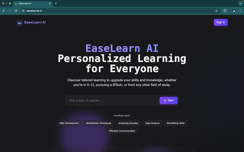 EaseLearn AI screenshot 1