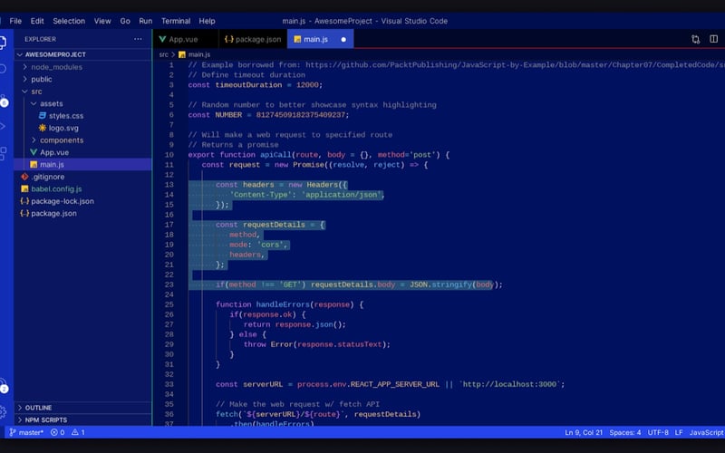 Electric Purple VS Code Theme screenshot 2