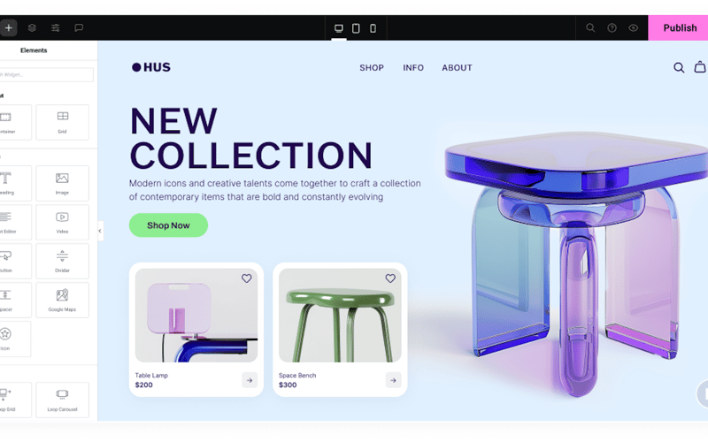 Elementor screenshot 3