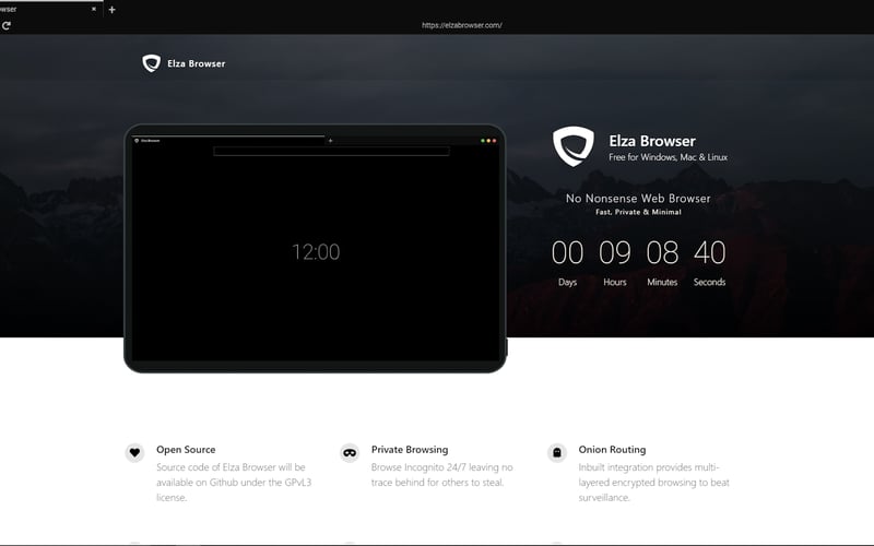 Elza Browser screenshot 2