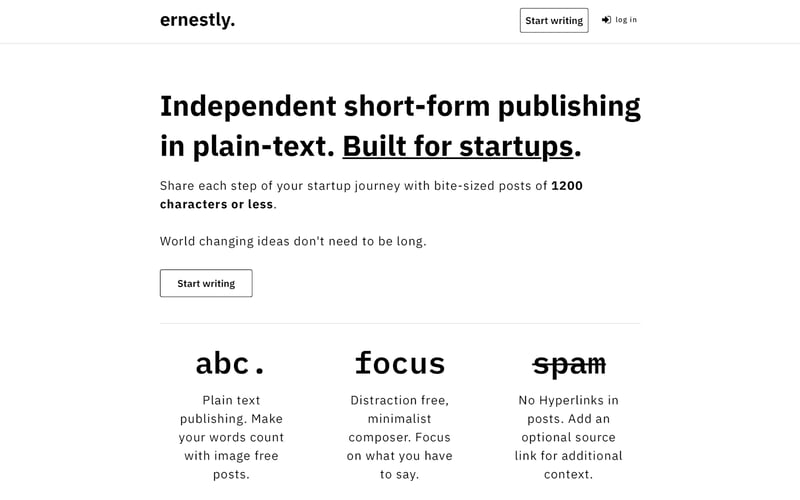 Ernestly screenshot 1