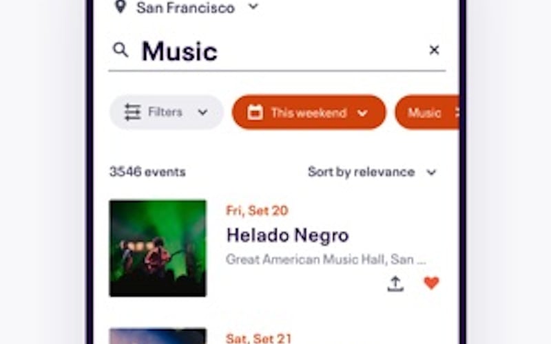 Eventbrite screenshot 2