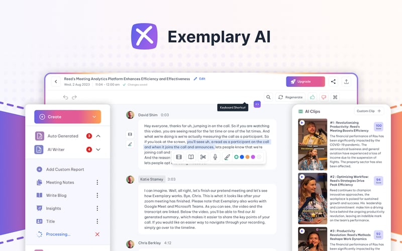 Exemplary AI screenshot 1