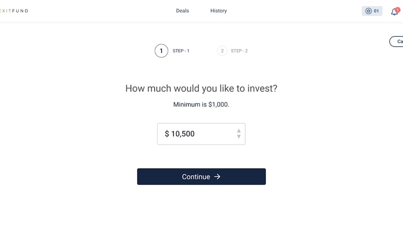 Exitfund screenshot 2