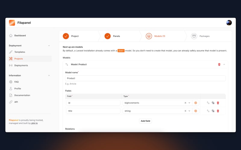Filapanel screenshot 1
