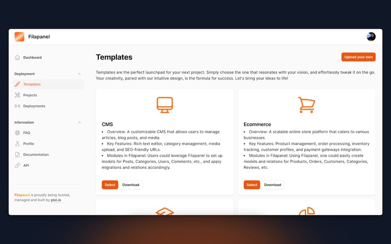 Filapanel screenshot 3