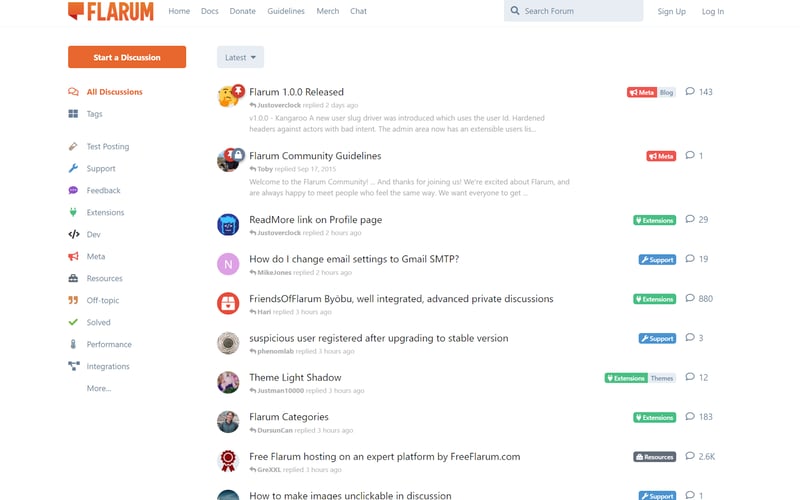 Flarum screenshot 1