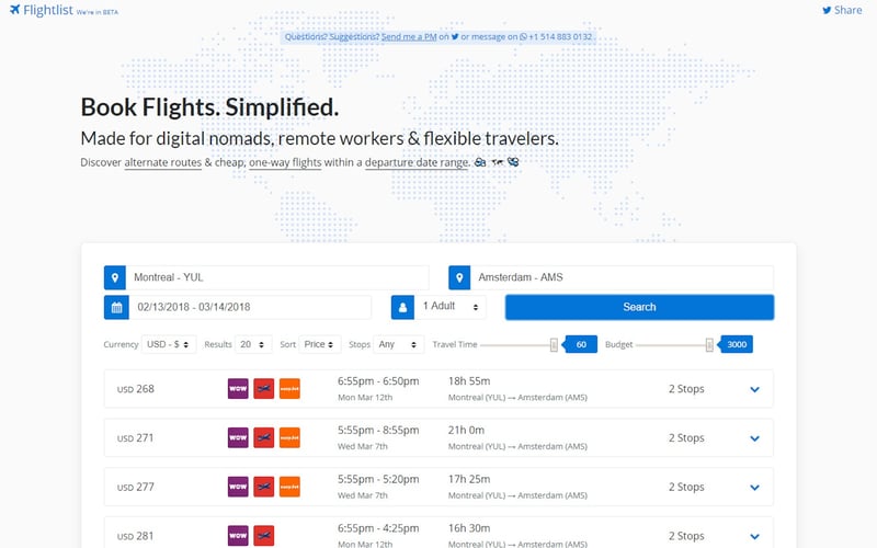 FlightList screenshot 3