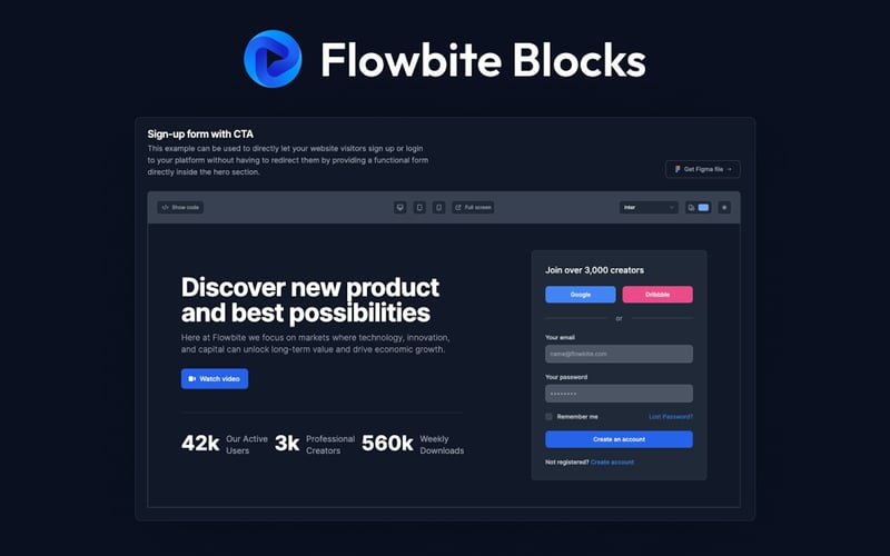 Flowbite screenshot 1