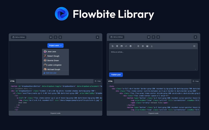 Flowbite screenshot 3