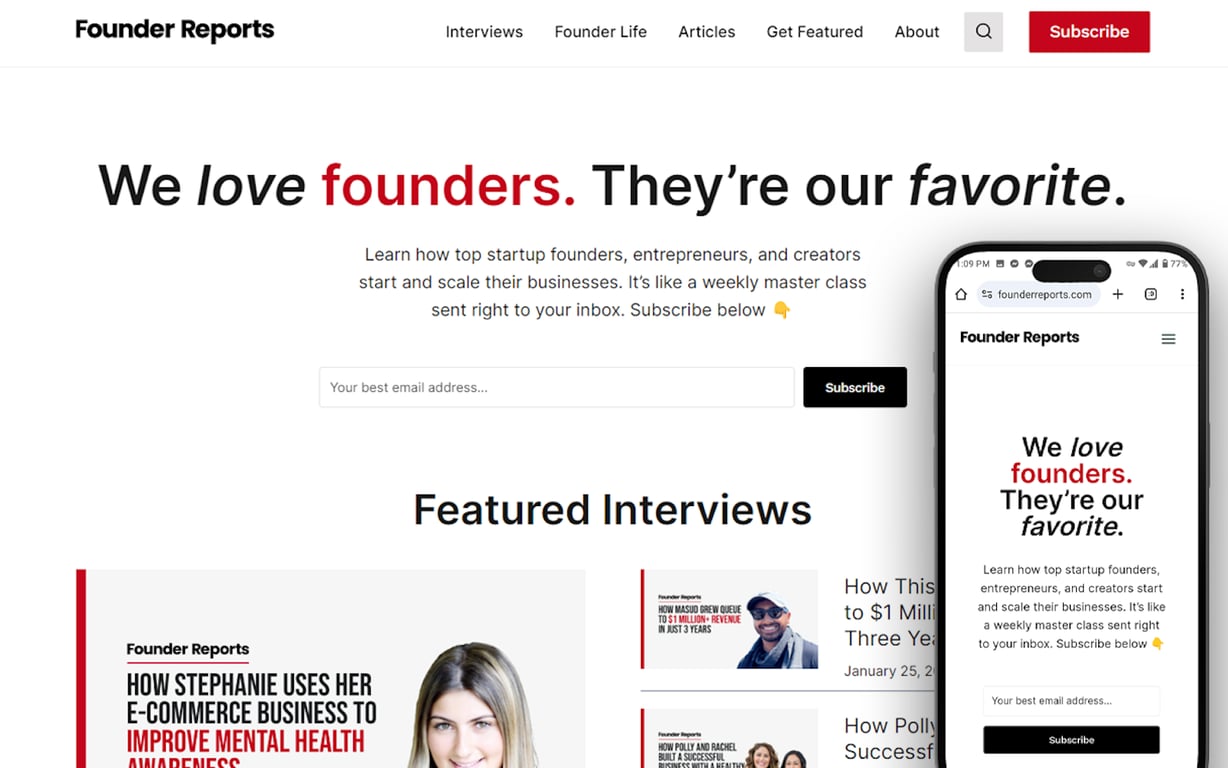 Founder Reports preview