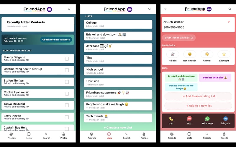 FriendApp screenshot 2