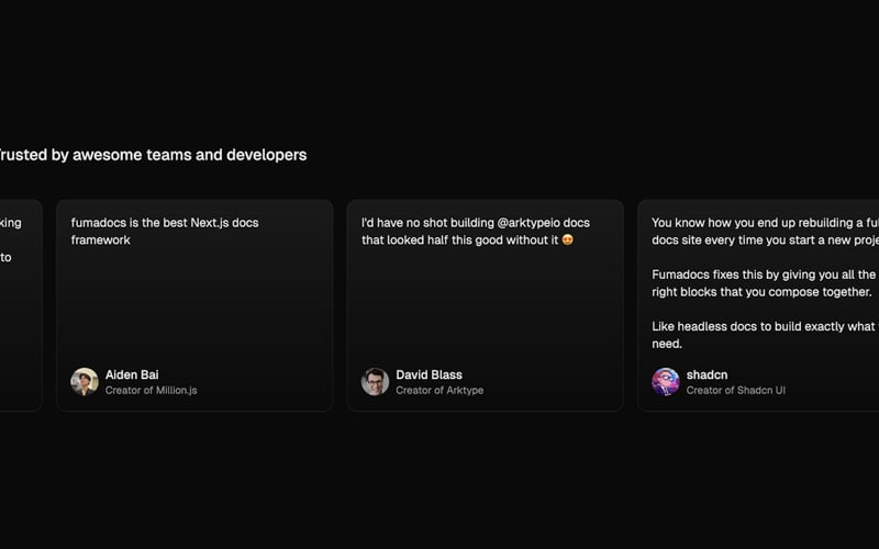 Fumadocs screenshot 3