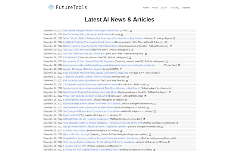 FutureTools.io screenshot 3