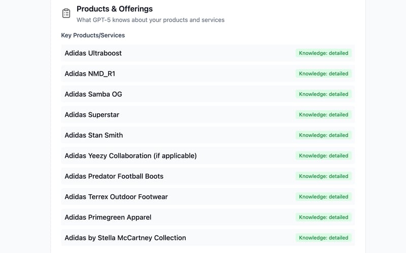 GPT-5 SEO Brand Visiblity screenshot 2