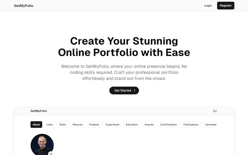 GetMyFolio screenshot 2