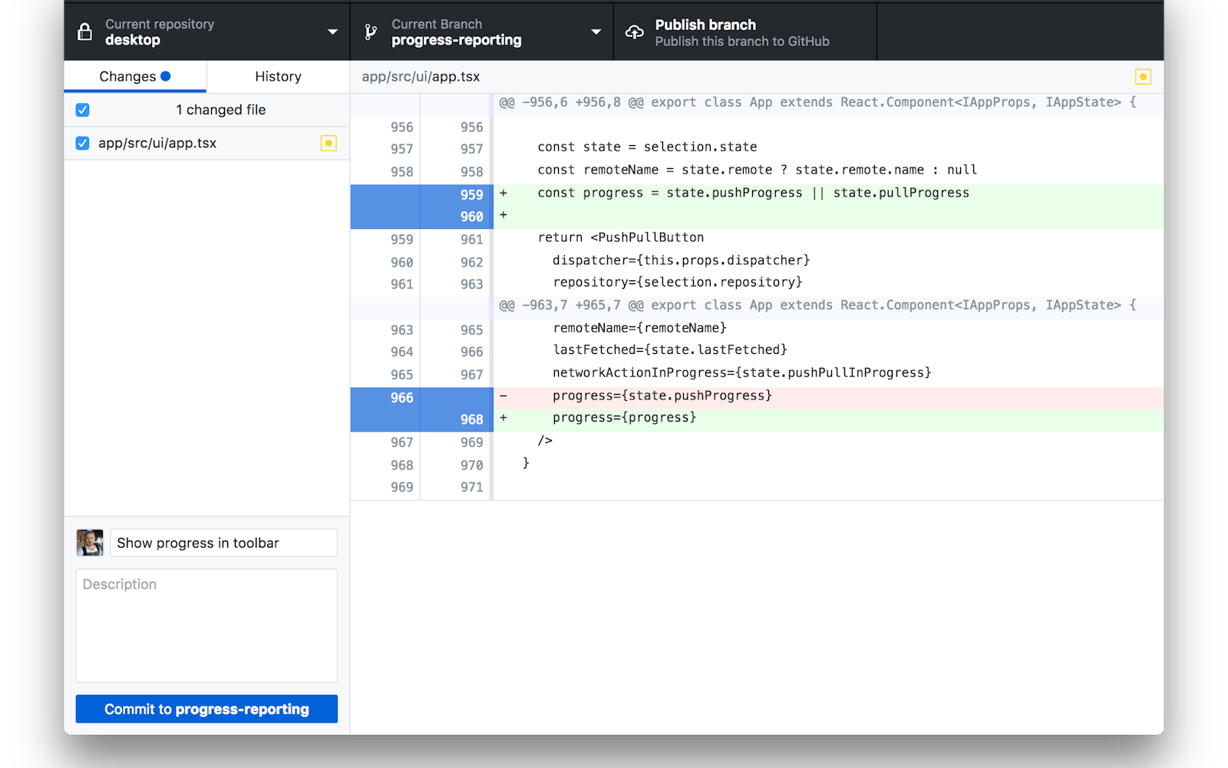 GitHub Desktop preview