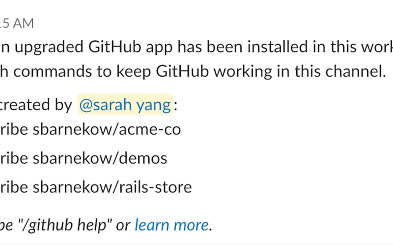GitHub + Slack Integration screenshot 2