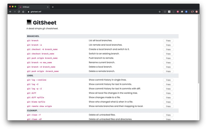 GitSheet screenshot 1