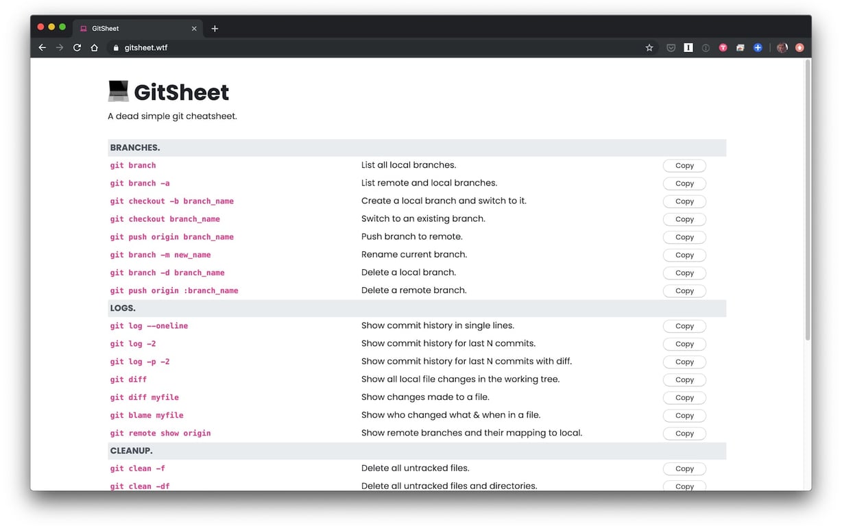 GitSheet preview