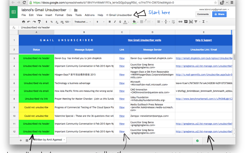 Gmail Unsubscriber screenshot 3