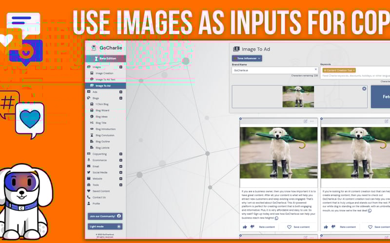 GoCharlie.ai screenshot 2