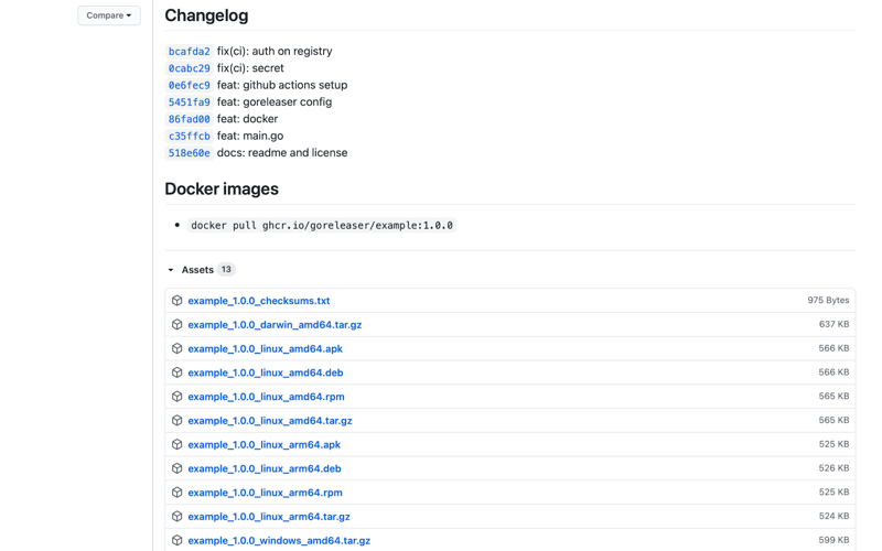 GoReleaser screenshot 2