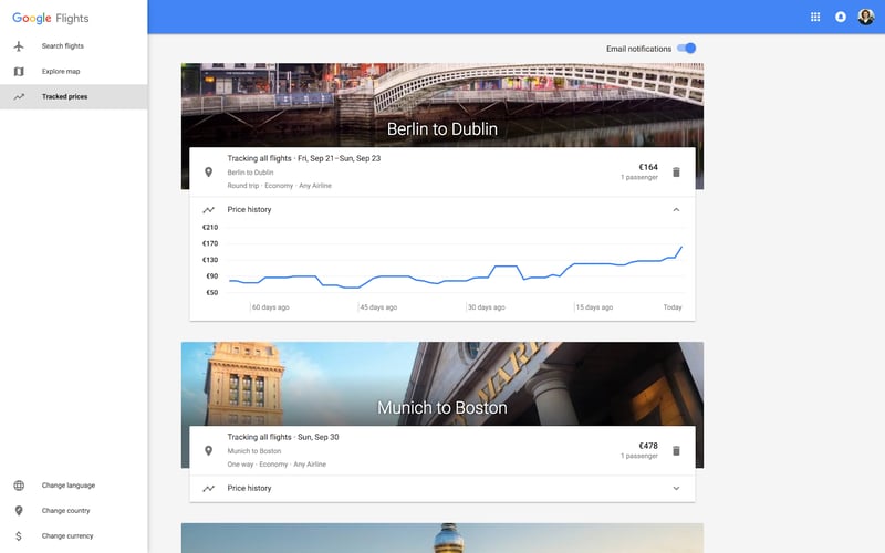Google Flights screenshot 3