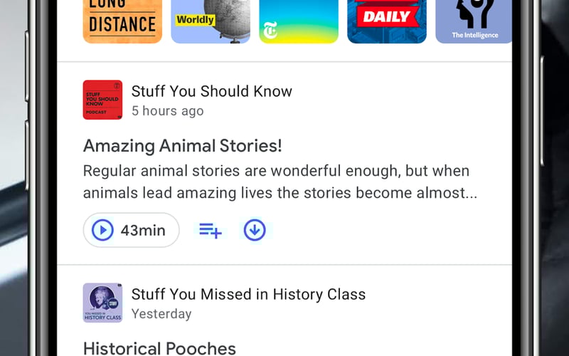 Google Podcasts screenshot 1