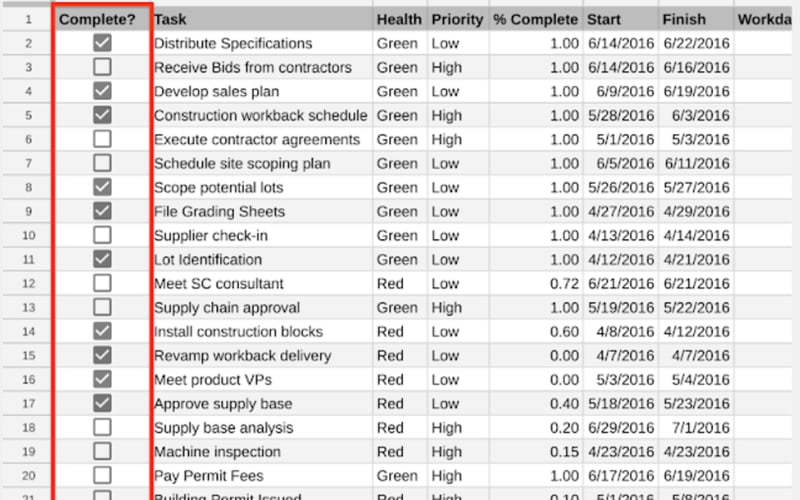 Google Sheets screenshot 1
