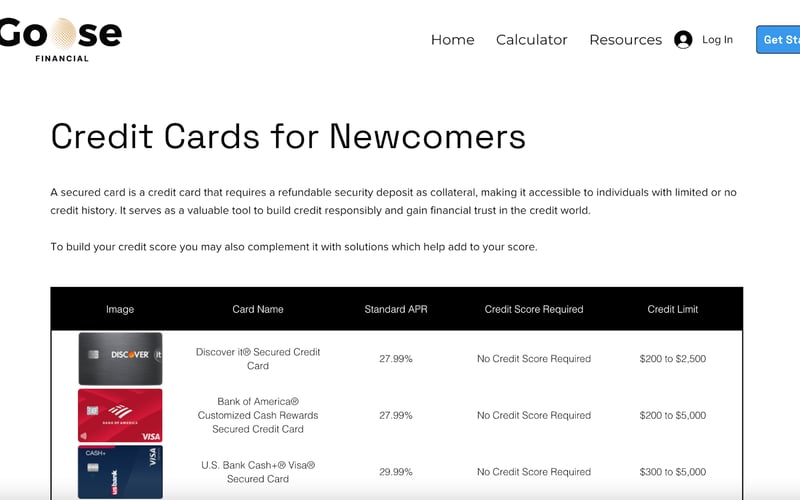 Goose Financial screenshot 2