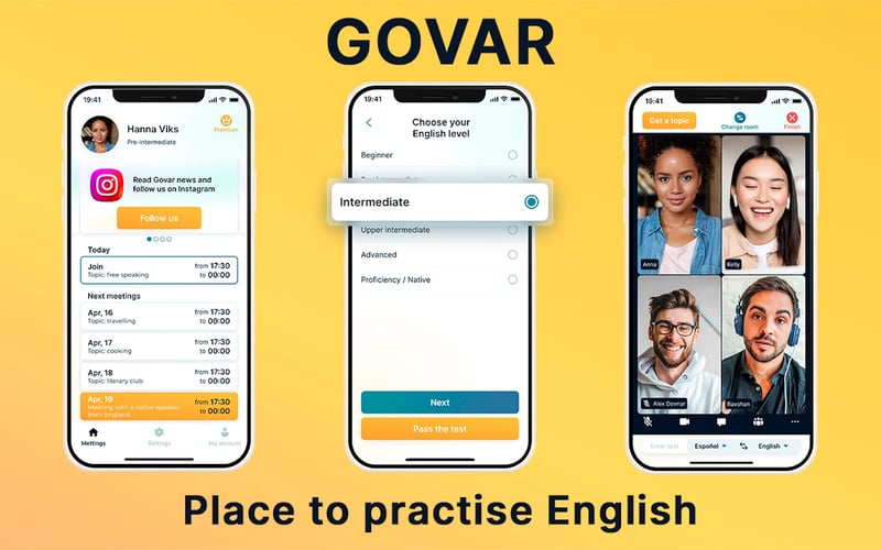 Govar – English speaking app screenshot 1