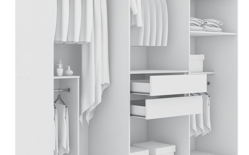 Gramercy White Wardrobe Armoire screenshot 2