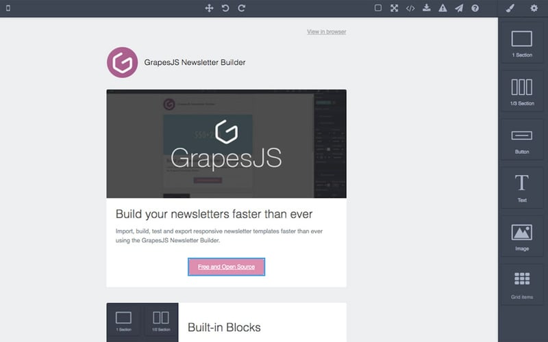 GrapesJS screenshot 3